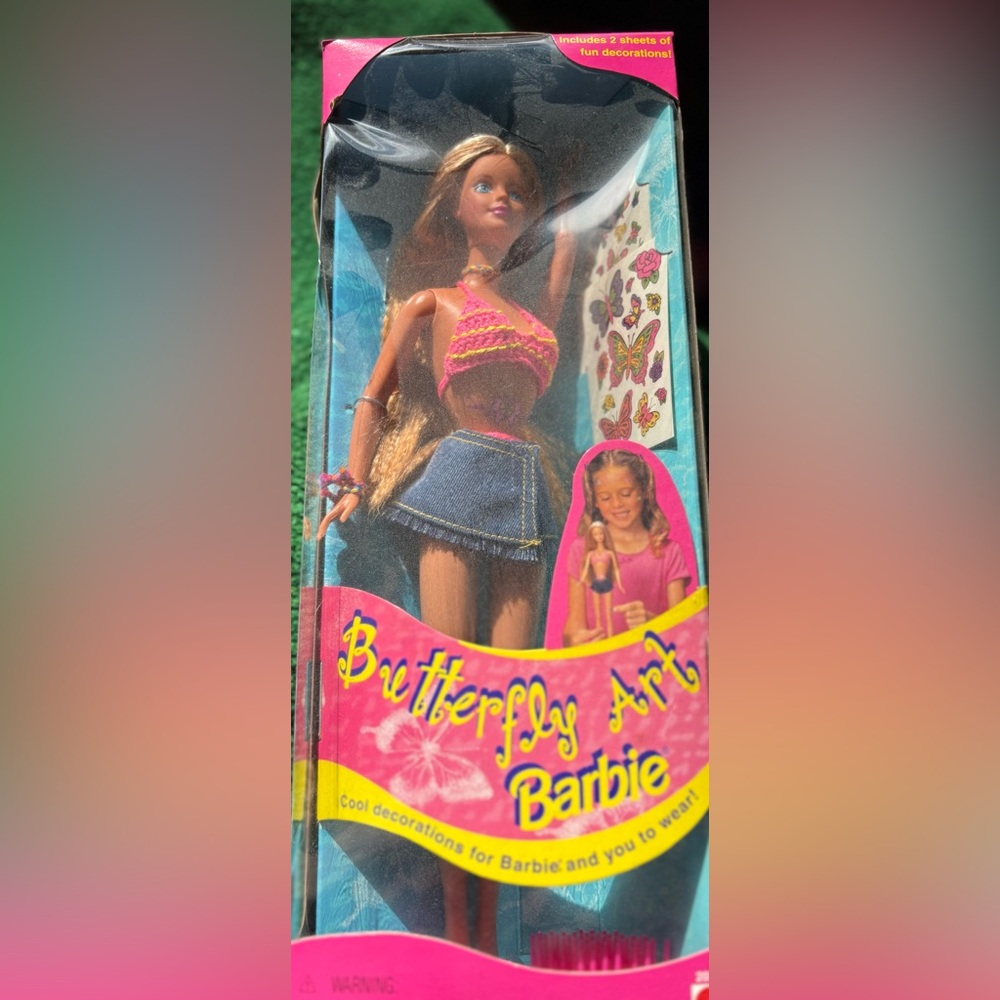Barbie Butterfly Art Doll with Pink and Blue Outfit